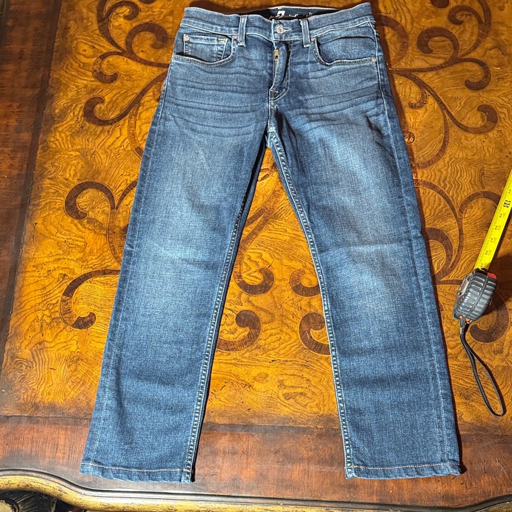 7 For All Mankind Dark Blue Straight Jeans